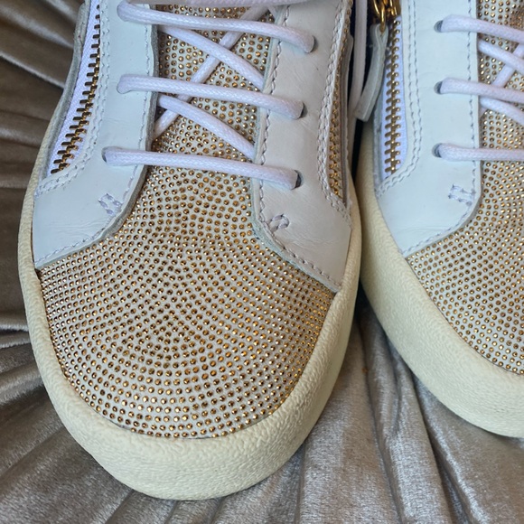 Giuseppe Zanotti LEATHER BIKER BOOTS high top sneakers Size 7.5 - Picture 4 of 9